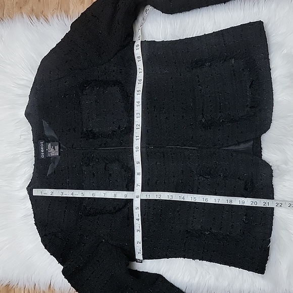 George | Vintage Black Tweed Jacket - Picture 8 of 11